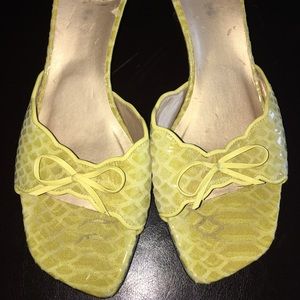 Stuart Weiztman Slide/Slip On Yellow Sandal 6.5